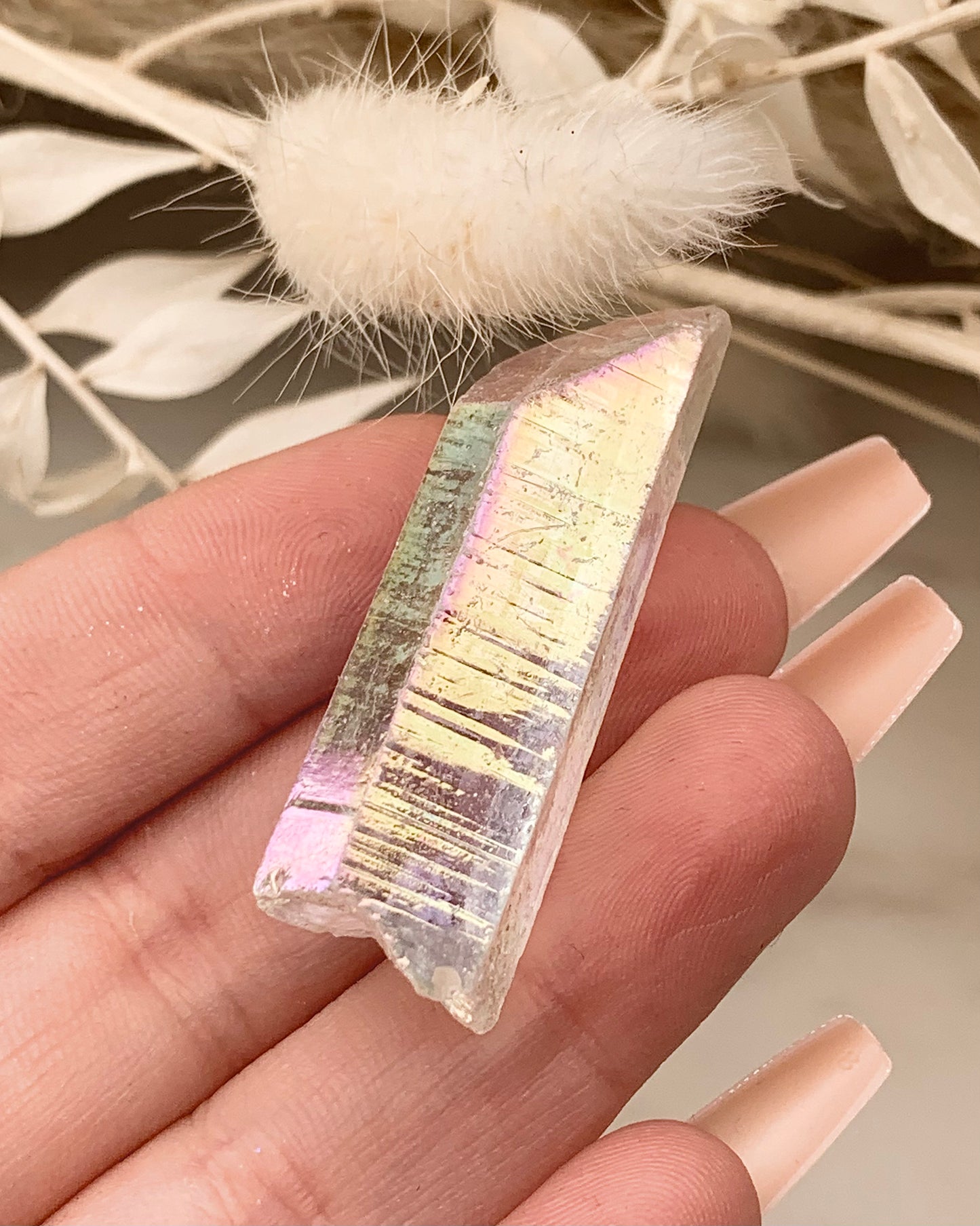 ANGEL AURA LEMURIA CRYSTAL SPITZE - CLEAR